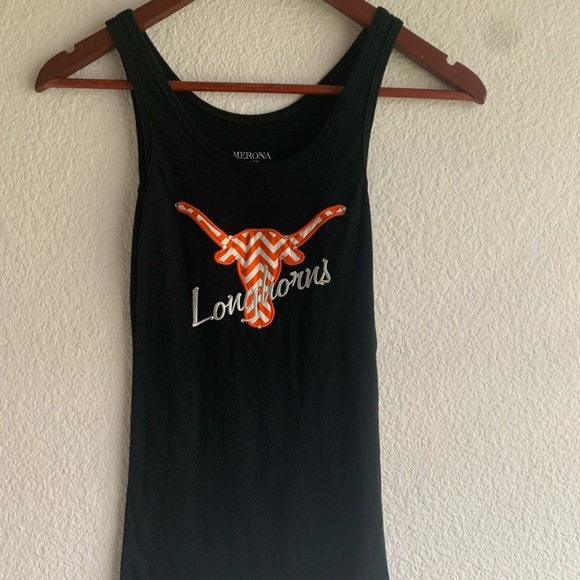 Merona Tops - Merona XS Black Tank Top Longhorns Logo